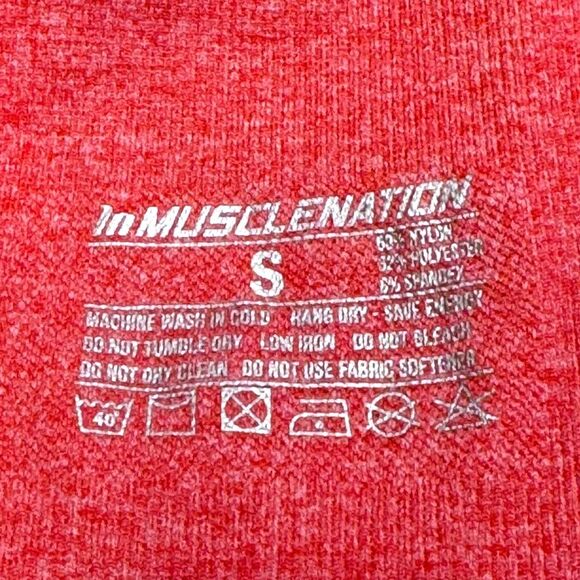 Muscle Nation Shape Up Seamless 7/8 Leggings, Poppy Marl, Small (4-6), High Rise - Picture 4 of 8